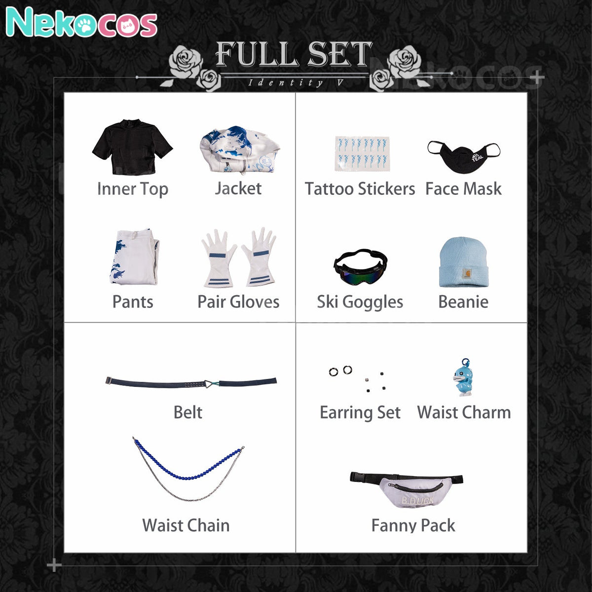 Aesop Carl Teal Cosplay Costume - Custom Tailored at NekocosCostume,Game,Identity Ⅴ
