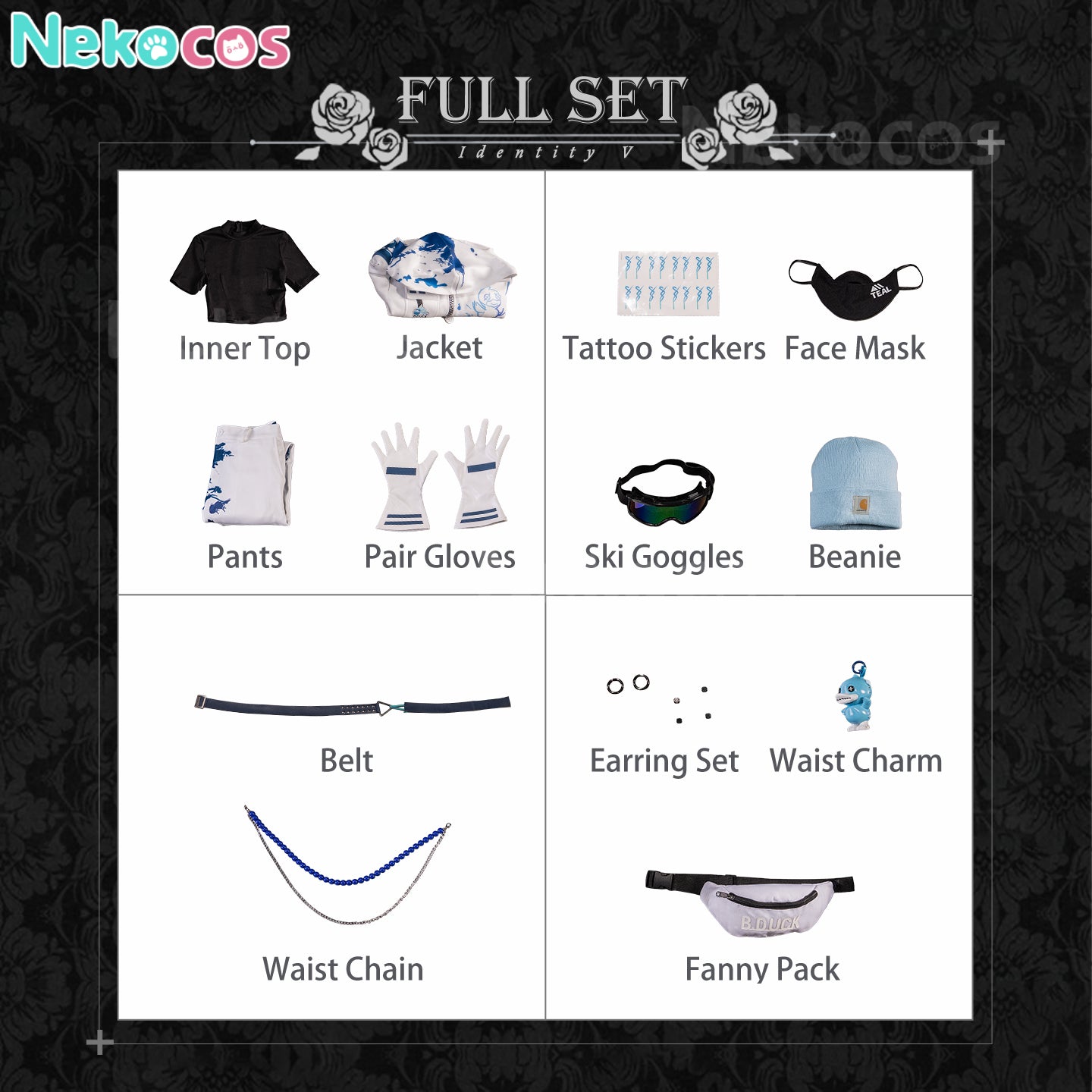 Aesop Carl Teal Cosplay Costume - Custom Tailored at NekocosCostume,Game,Identity Ⅴ