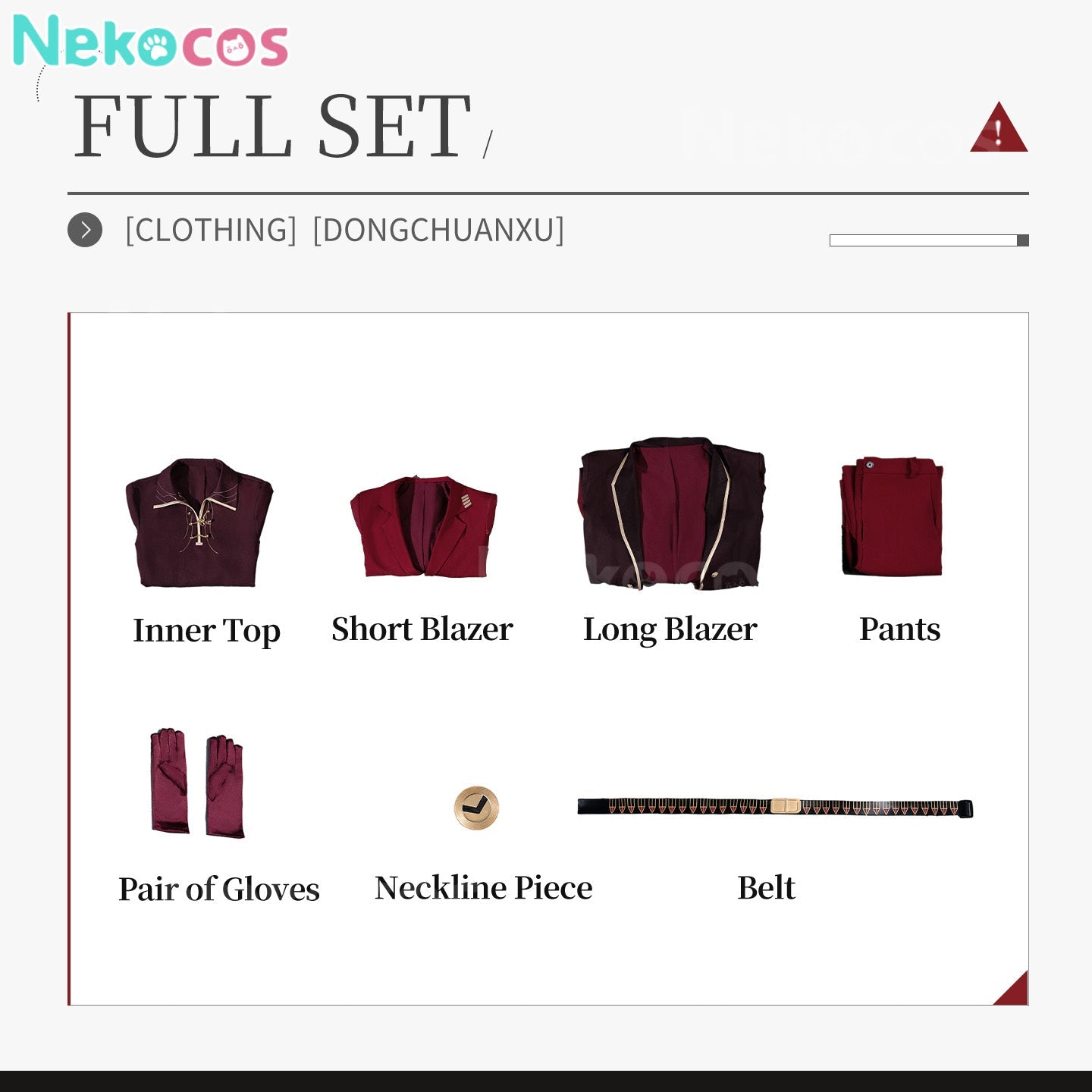 【Nekocos】Game Cosplay Lei Heng Cosplay Costume | Custom-Tailor