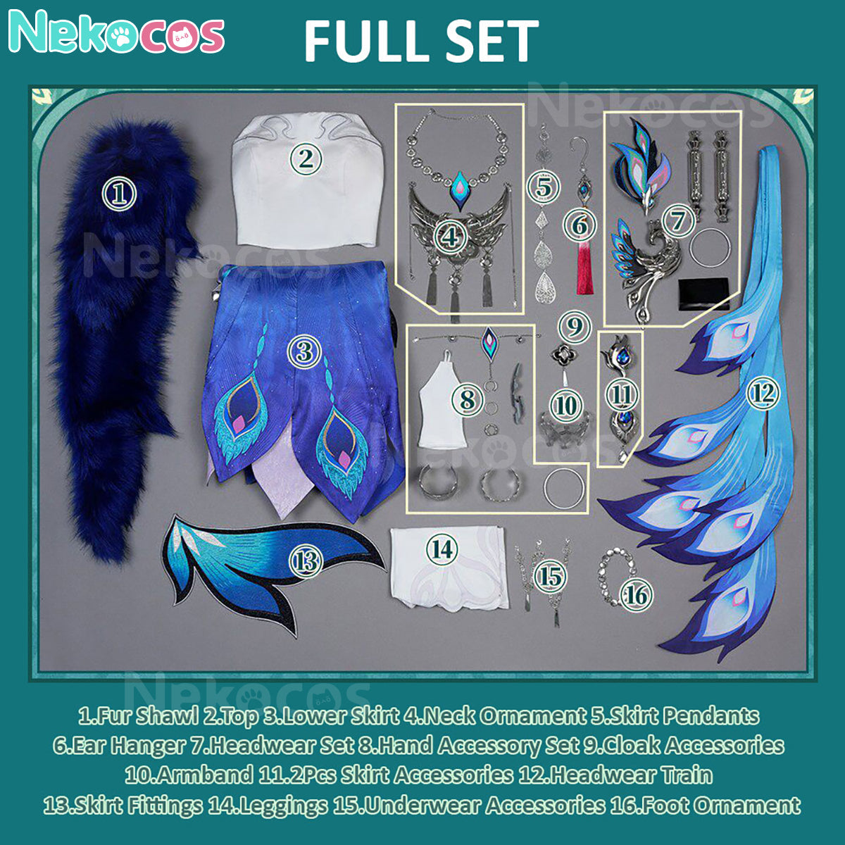 【Nekocos】Game Honkai: Star Rail Cosplay General Yao Guang Cosplay Costume Premium Edition | Custom-Tailor