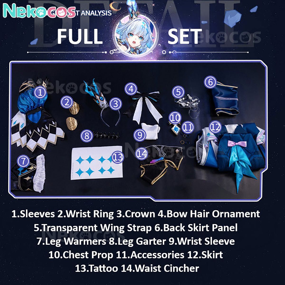 【Nekocos】Game Honkai: Star Rail Cosplay Cerydra Cosplay Costume Premium Edition | Custom-Tailor