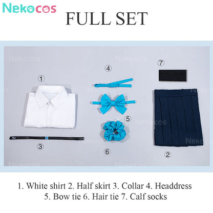 【Nekocos】Game Cosplay Shiroko Sunaookami Cosplay Costume | In Stock