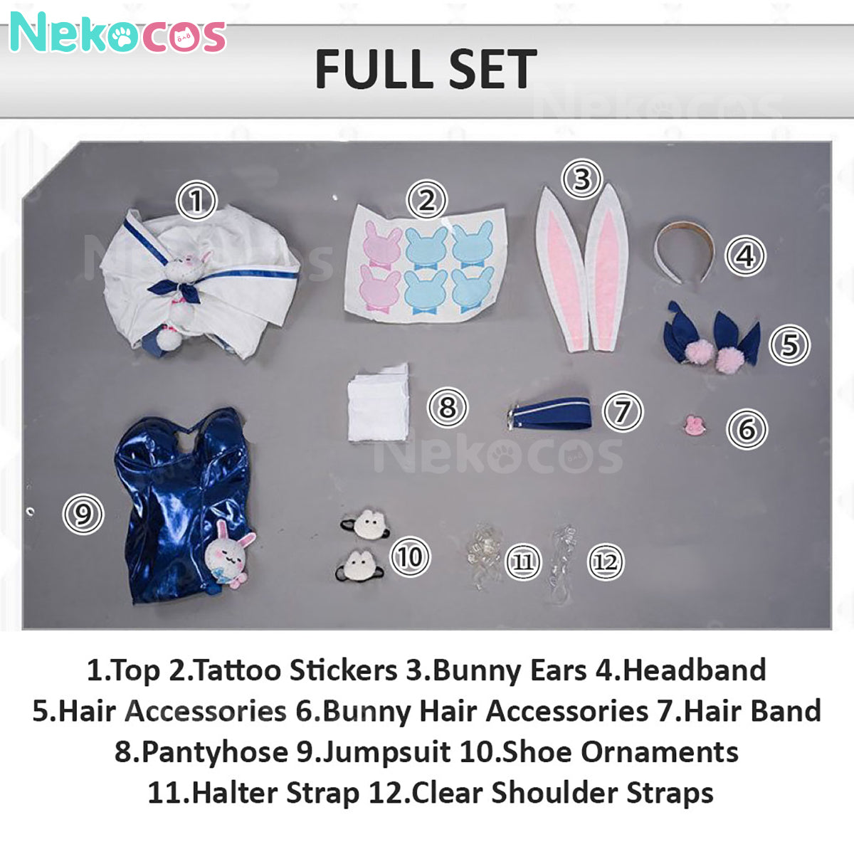 【Nekocos】Game Azur Lane Cosplay Laffey Skins/Bunny Cosplay Costume | In Stock