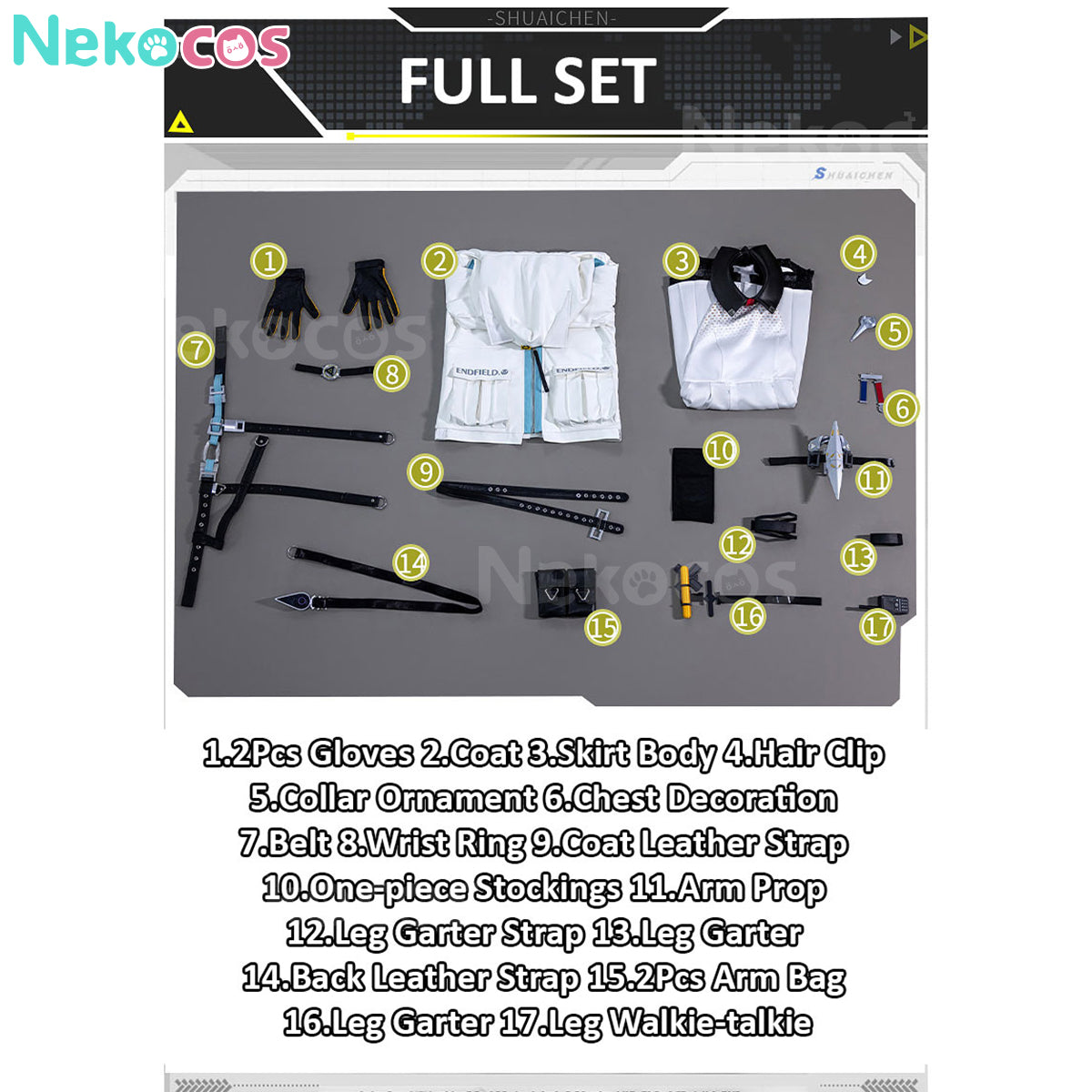 【Nekocos】Game Arknights: Endfield Cosplay Perlica Cosplay Costume Premium Edition | Custom-Tailor