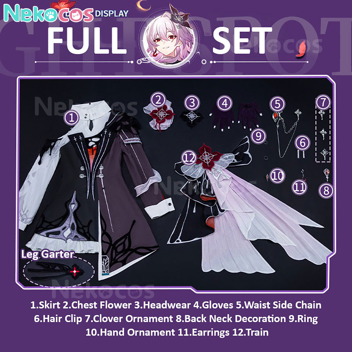 【Nekocos】Game Honkai: Star Rail Cosplay Evernight Cosplay Costume | In Stock