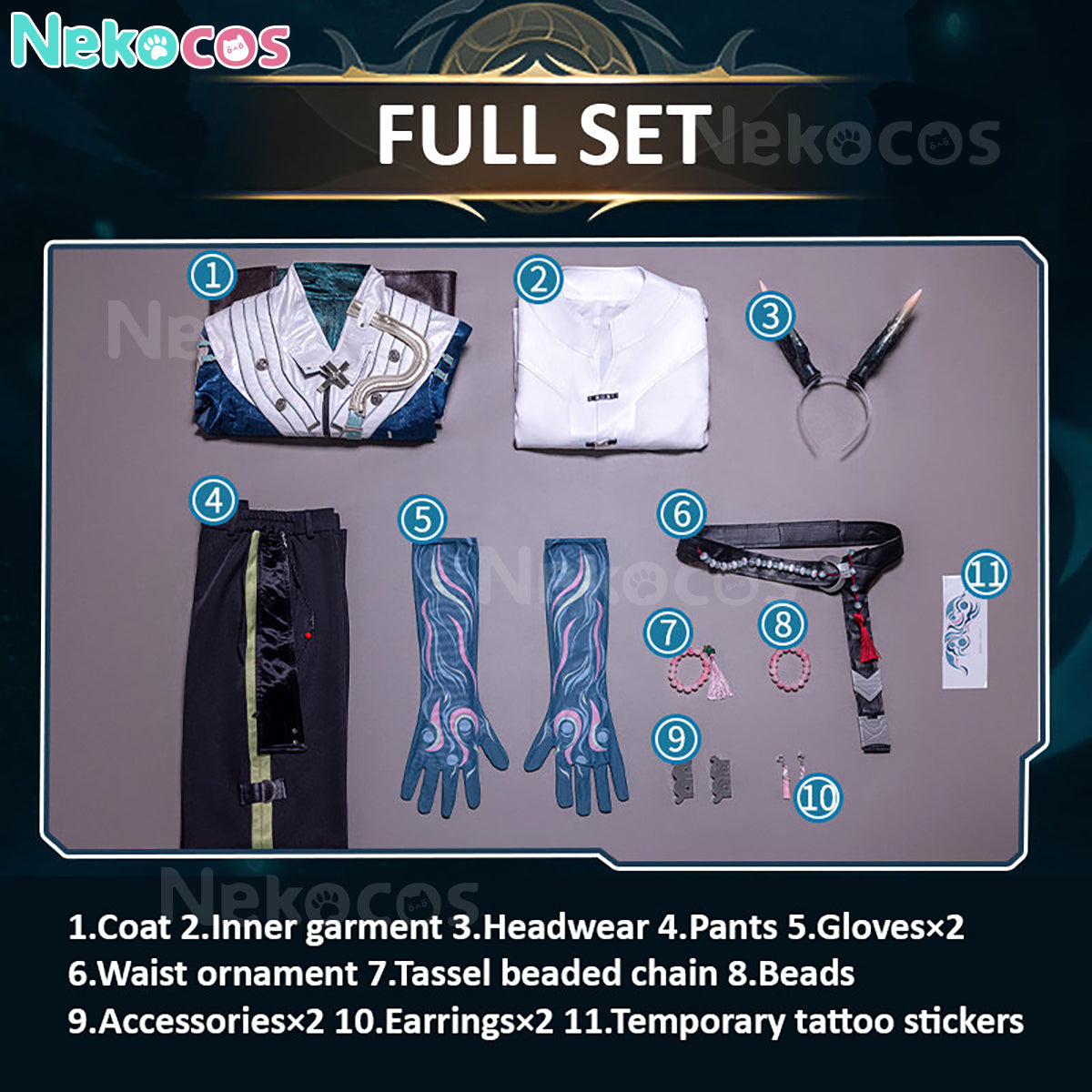 【Nekocos】Game Arknights Cosplay Yi Cosplay Costume Premium Edition | Custom-Tailor