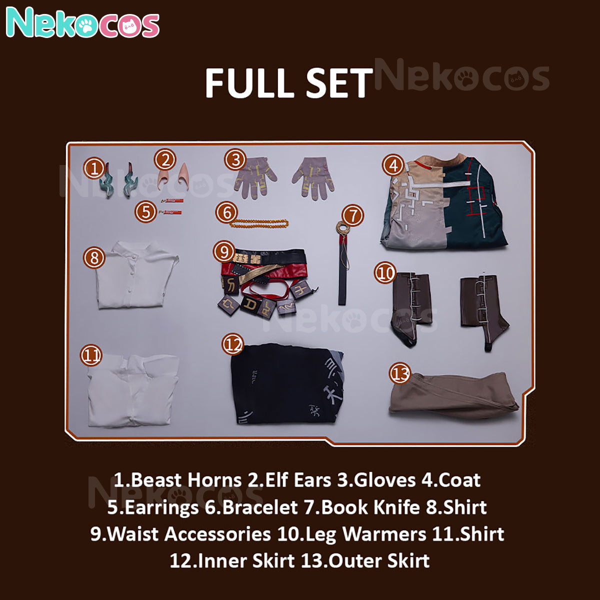 【Nekocos】Game Arknights Cosplay Jie Cosplay Costume Premium Edition | In Stock