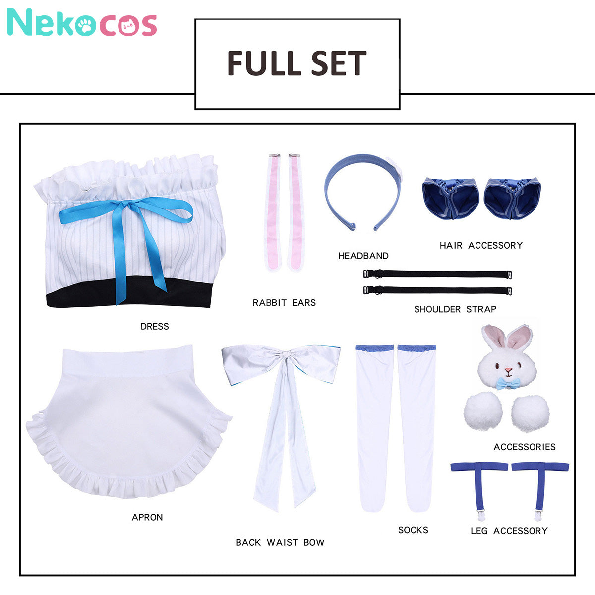 USS Laffey Maid Cosplay Costume - Available Now at NekocosAnime,Azur Lane,Costume