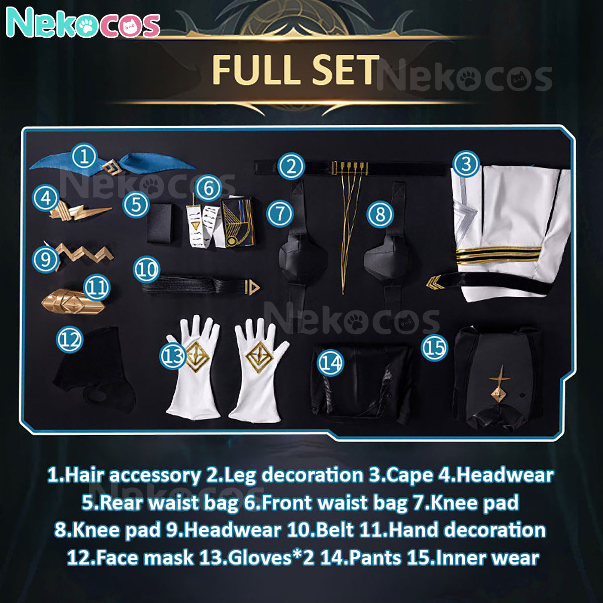 【Nekocos】Game Arknights Cosplay Ulpianus Attention to the Abyss Cosplay Costume | In Stock