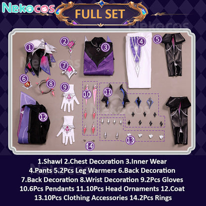 【Nekocos】Game Genshin Impact Cosplay Durin Cosplay Costume Premium Edition | Custom-Tailor