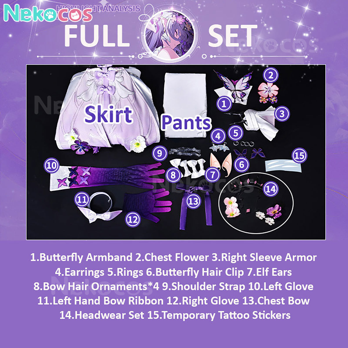 【Nekocos】Game Honkai: Star Rail Cosplay Castorice Cosplay Costume Premium Edition | In Stock