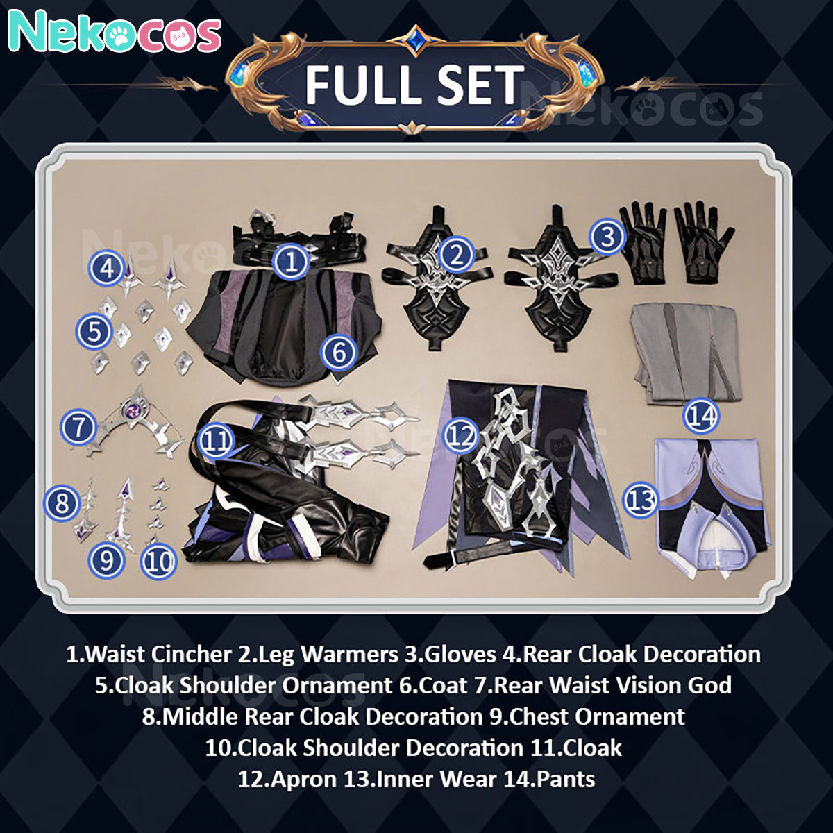 【Nekocos】Game Genshin Impact Cosplay Kyryll Chudomirovich Flins Cosplay Costume Premium Edition | Custom-Tailor