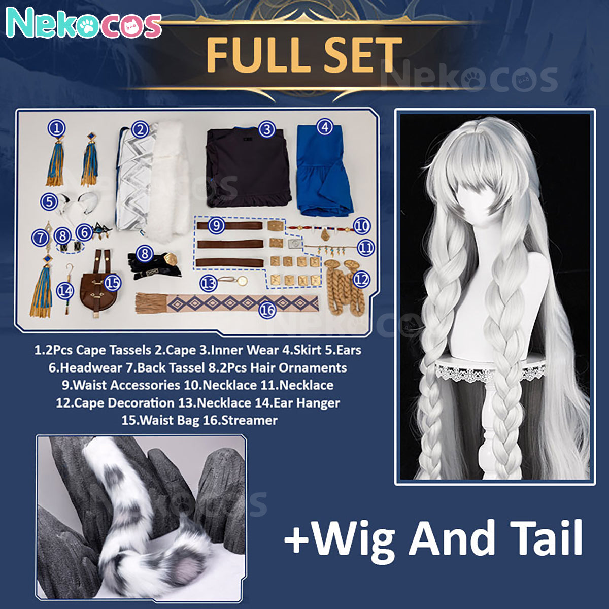 【Nekocos】Game Arknights: Endfield Cosplay Pramanix the Prerita Cosplay Costume Premium Edition | In Stock