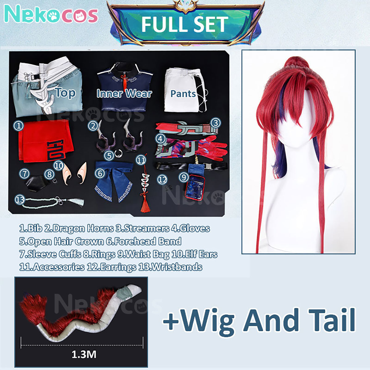 【Nekocos】Game Arknights Cosplay Yu Cosplay Costume Premium Edition | Custom-Tailor