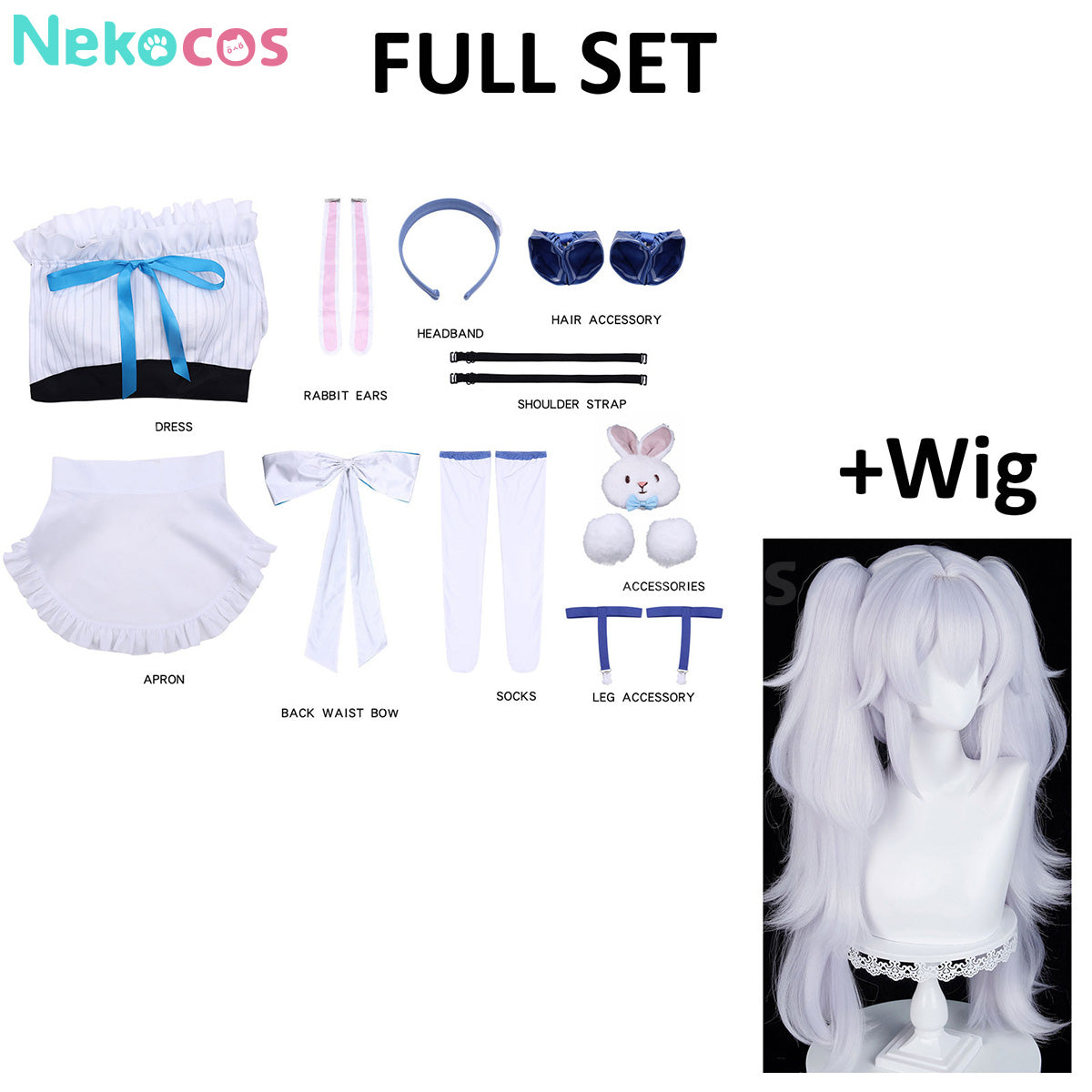 USS Laffey Maid Cosplay Costume - Available Now at NekocosAnime,Azur Lane,Costume