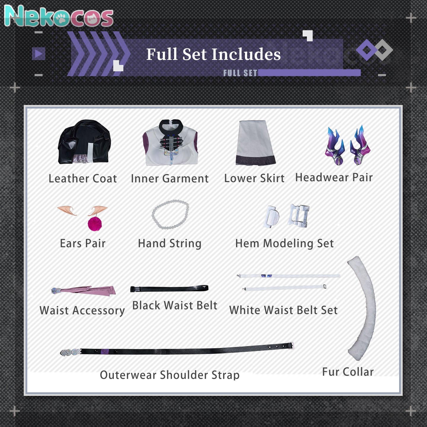【Nekocos】Game Arknights Cosplay Jun Cosplay Costume Premium Edition | Custom-Tailor