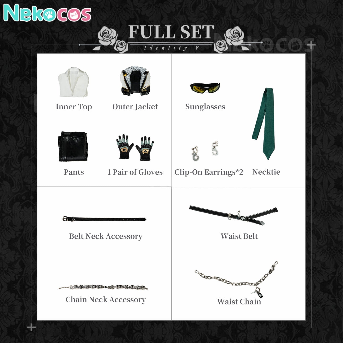 【Nekocos】Game Identity V Cosplay Team SRE Uniform Knight Cosplay Costume Premium Edition | Custom-Tailor
