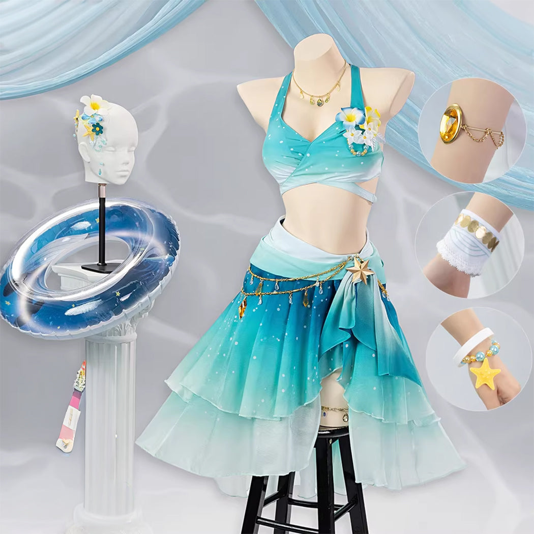 【Nekocos】Game Uma Musume Pretty Derby Cosplay Silence Suzuka Swimsuit Cosplay Costume | Custom-Tailor