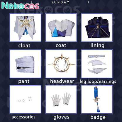 【Nekocos】Game Honkai: Star Rail Cosplay Sunday Cosplay Costume Premium Edition | In Stock
