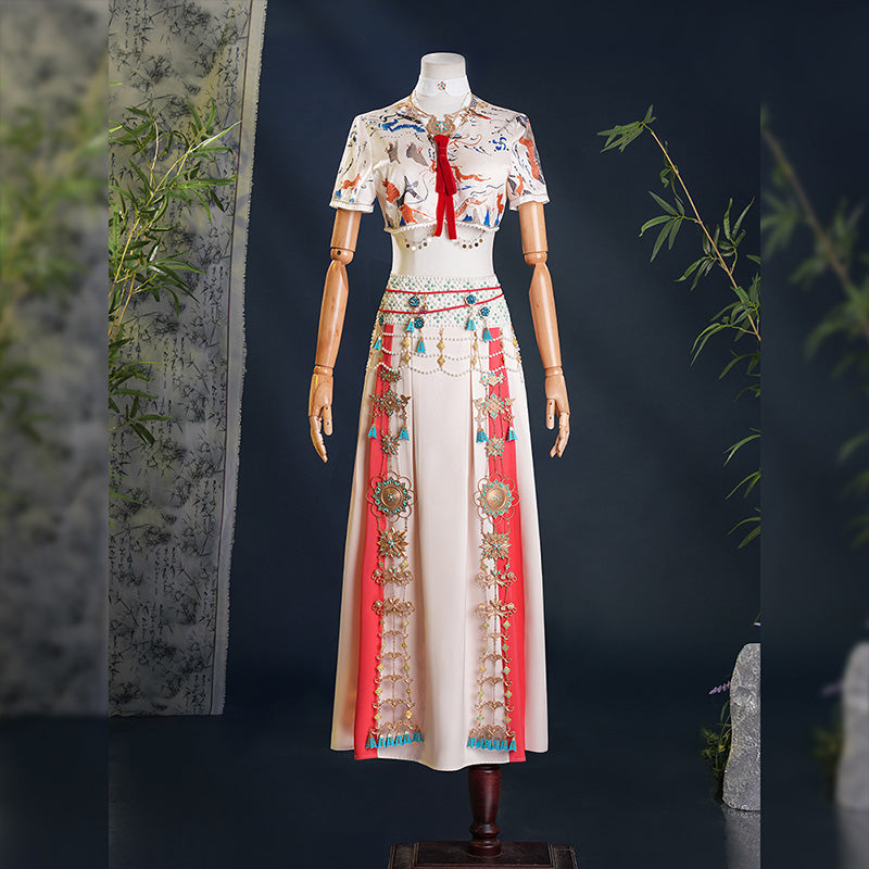 【Nekocos】Game Where Winds Meet Cosplay The Masked Troupe Cosplay Costume | Custom-Tailor