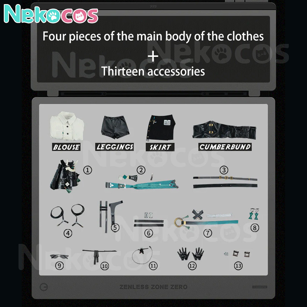 【Nekocos】Game Zenless Zone Zero Cosplay Tsukishiro Yanagi Cosplay Costume Premium Edition | In Stock