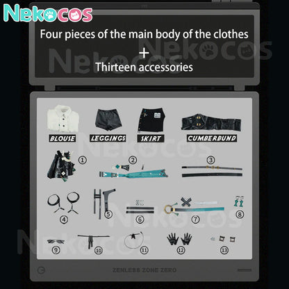 【Nekocos】Game Zenless Zone Zero Cosplay Tsukishiro Yanagi Cosplay Costume Premium Edition | In Stock