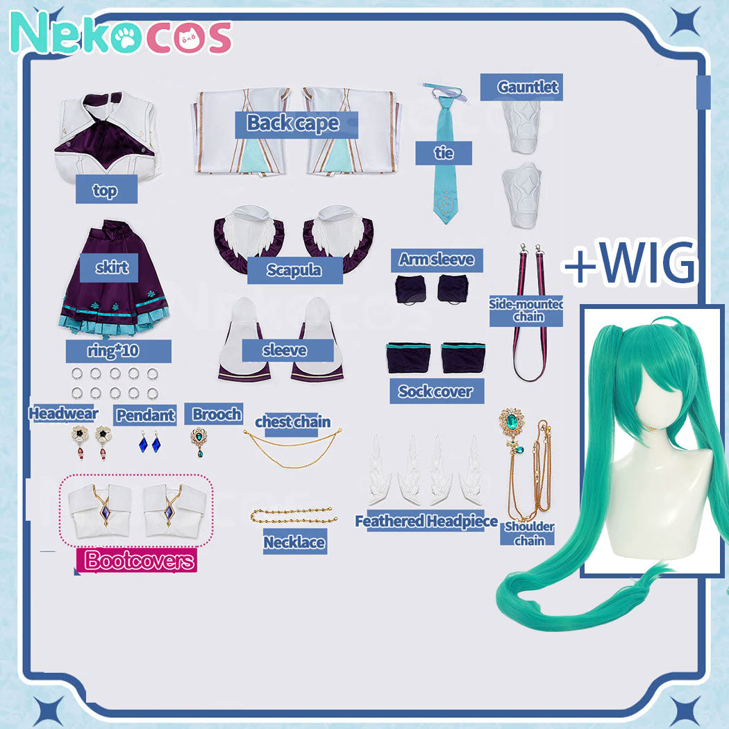 【Nekocos】Vocaloid Hatsune Miku Cosplay Hatsune Miku Knight Fantasy Cosplay Costume Premium Edition | Custom-Tailor