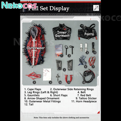 【Nekocos】Game Arknights Cosplay Wiš'adel Cosplay Costume Premium Edition | In Stock