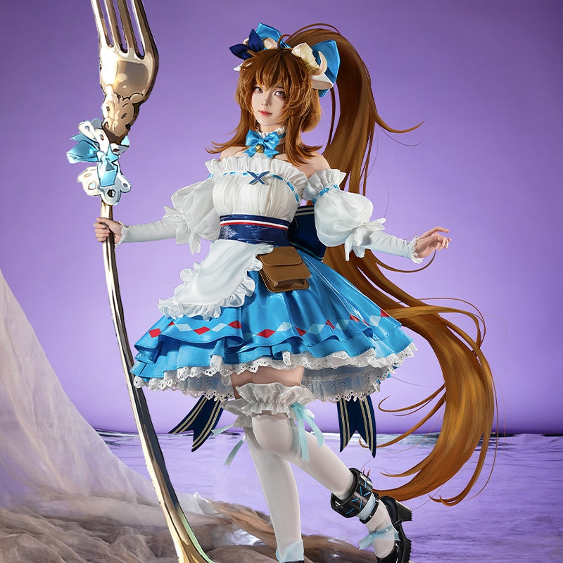 【Nekocos】Game Arknights Cosplay Eyjafjalla the Hvít Aska Cosplay Costume | Custom-Tailor