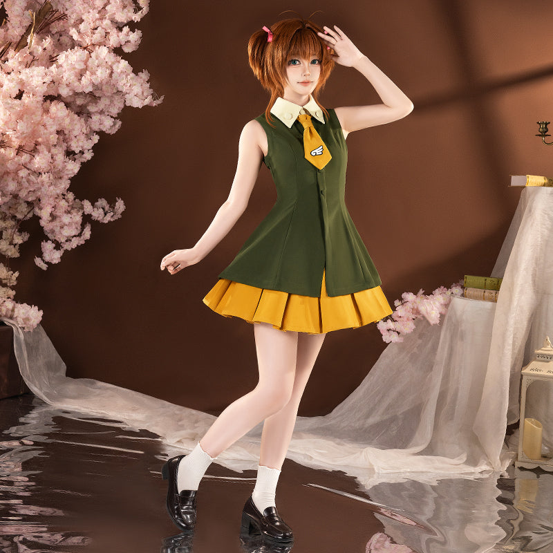 【Nekocos】Anime Cardcaptor Sakura Cosplay Kinomoto Sakura Hong Kong Trip Cosplay Costume Premium Edition | Custom-TailorAnime,Cardcaptor Sakura,Costume