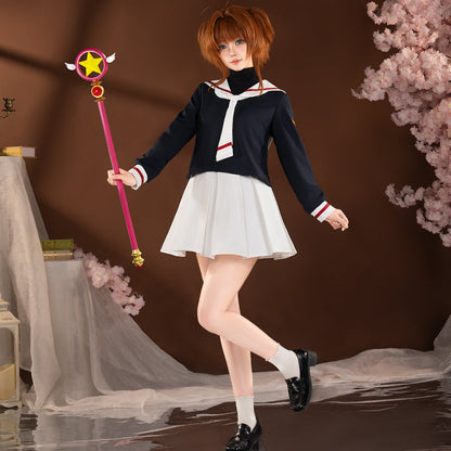 【Nekocos】Anime Cardcaptor Sakura Cosplay Kinomoto Sakura School Uniform Cosplay Costume Premium Edition | Custom-TailorAnime,Cardcaptor Sakura,Costume