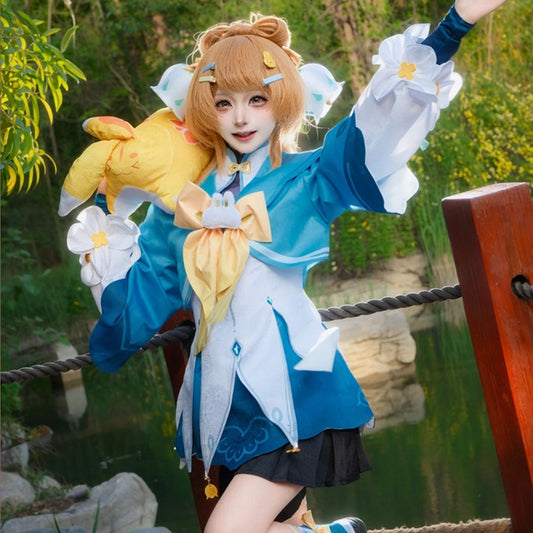 【Nekocos】Game Genshin Impact Cosplay Yaoyao Rainlit Bamboo Reverie Cosplay Costume | In Stock