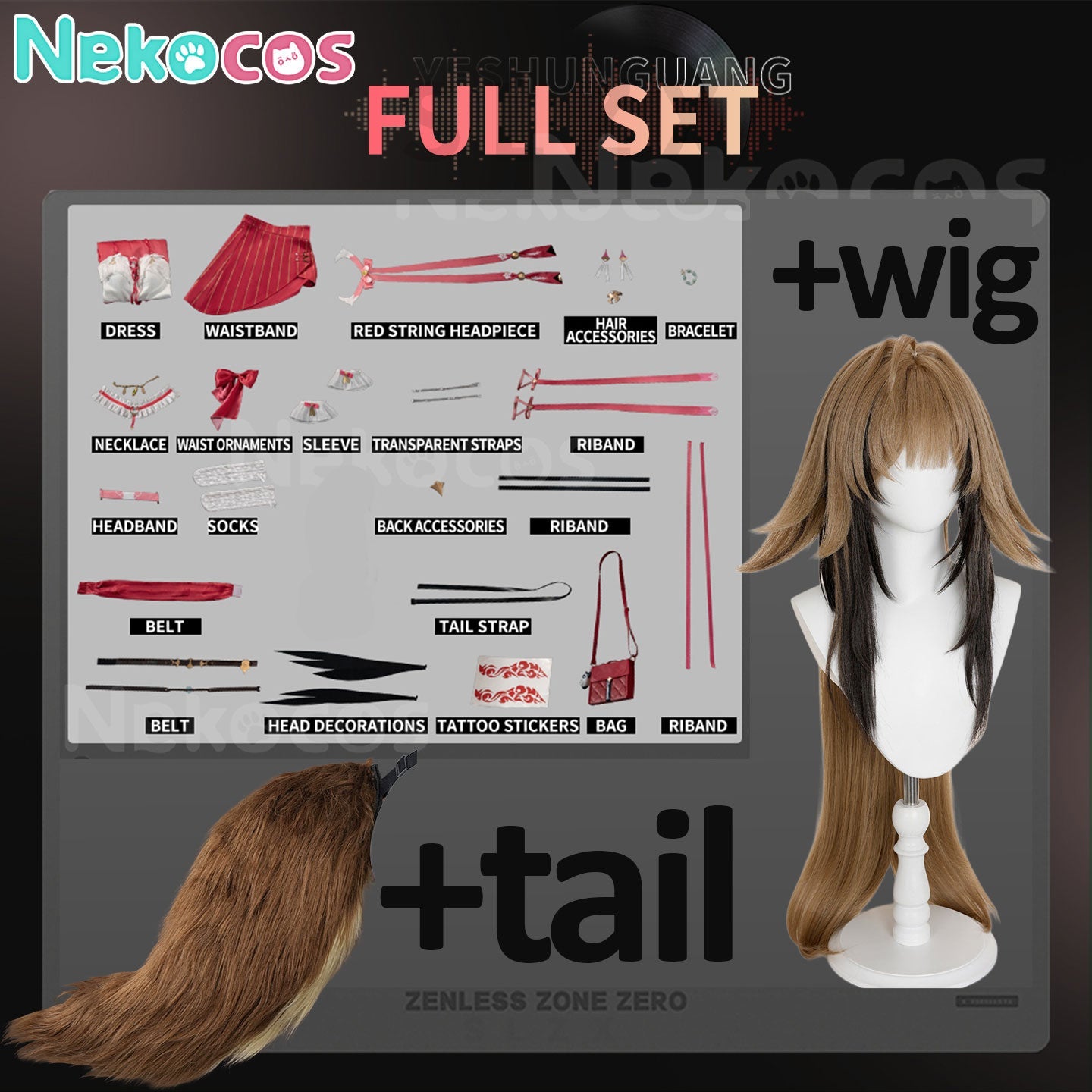 【Nekocos】Game Zenless Zone Zero Cosplay Ye Shunguang Touch of Dawnlight Cosplay Costume Premium Edition | Custom-Tailor