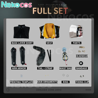 【Nekocos】Game Zenless Zone Zero Cosplay YeShiyuan Cosplay Costume Premium Edition | Custom-Tailor