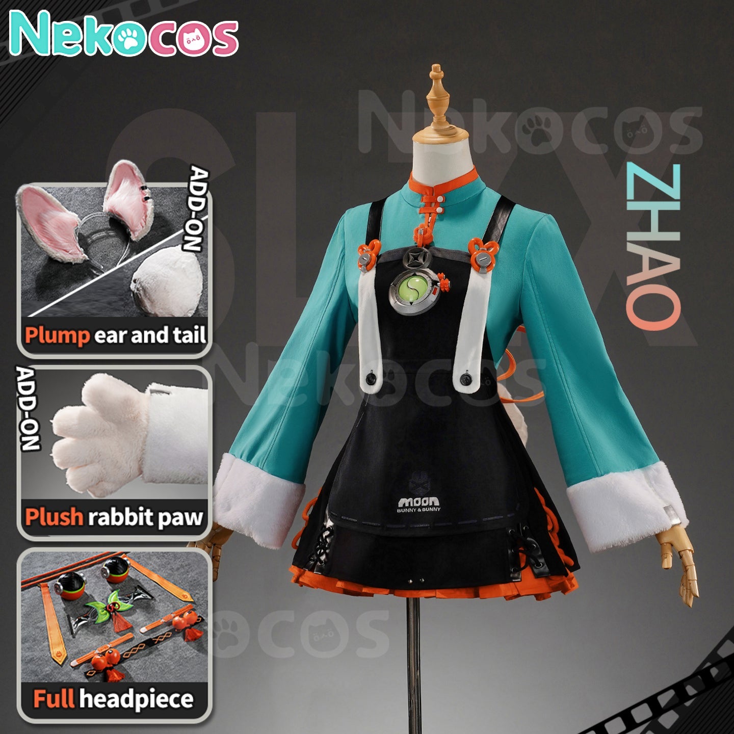 【Nekocos】Game Zenless Zone Zero Cosplay Zhao Cosplay Costume Premium Edition | In Stock