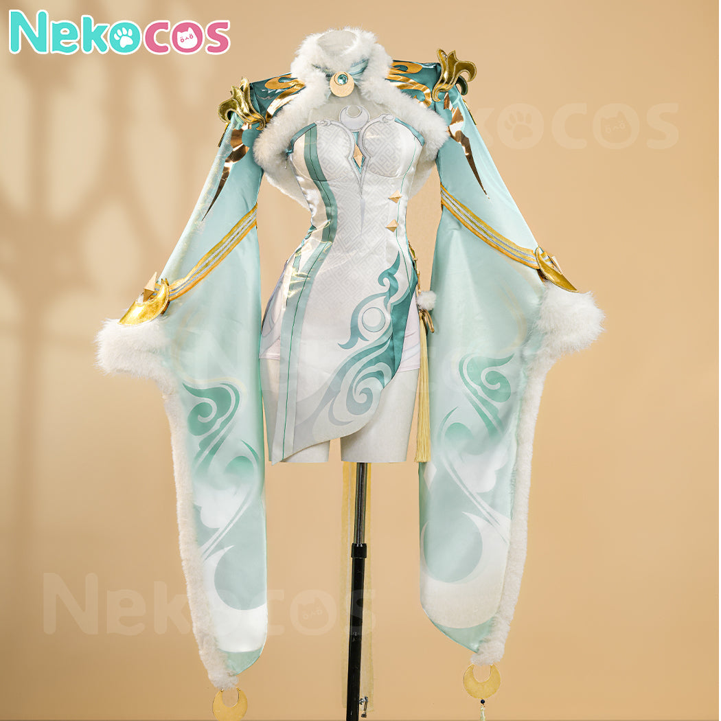 【Nekocos】Game Genshin Impact Cosplay Printed Version Zibai Cosplay Costume | Custom-Tailor