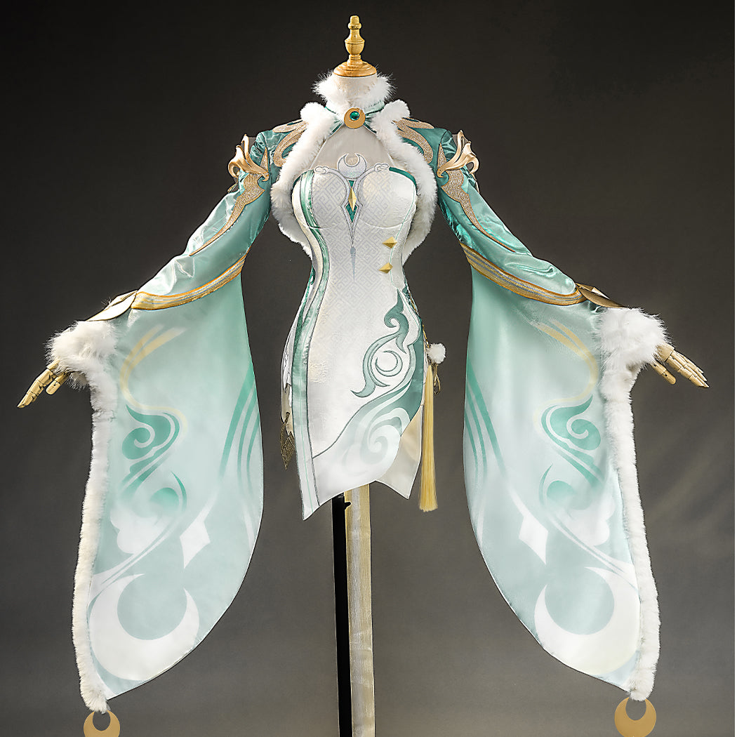 【Nekocos】Game Genshin Impact Cosplay Embroidery Version Zibai Cosplay Costume Premium Edition | Custom-Tailor