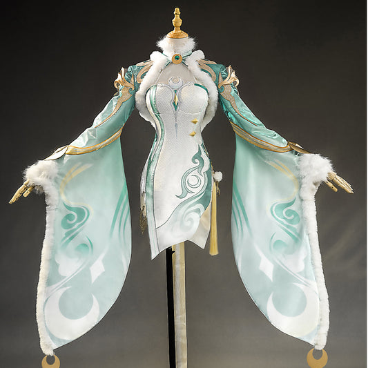 【Nekocos】Game Genshin Impact Cosplay Embroidery Version Zibai Cosplay Costume Premium Edition | Custom-Tailor