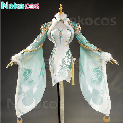 【Nekocos】Game Genshin Impact Cosplay Embroidery Version Zibai Cosplay Costume Premium Edition | Custom-Tailor
