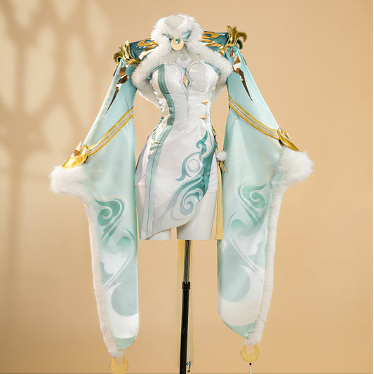 【Nekocos】Game Genshin Impact Cosplay Printed Version Zibai Cosplay Costume | Custom-Tailor