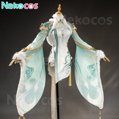 【Nekocos】Game Genshin Impact Cosplay Embroidery Version Zibai Cosplay Costume Premium Edition | Custom-Tailor