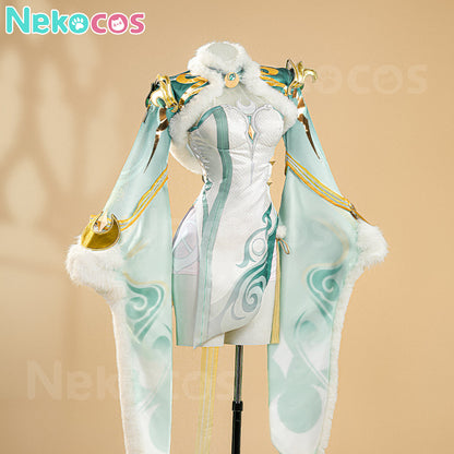 【Nekocos】Game Genshin Impact Cosplay Printed Version Zibai Cosplay Costume | Custom-Tailor