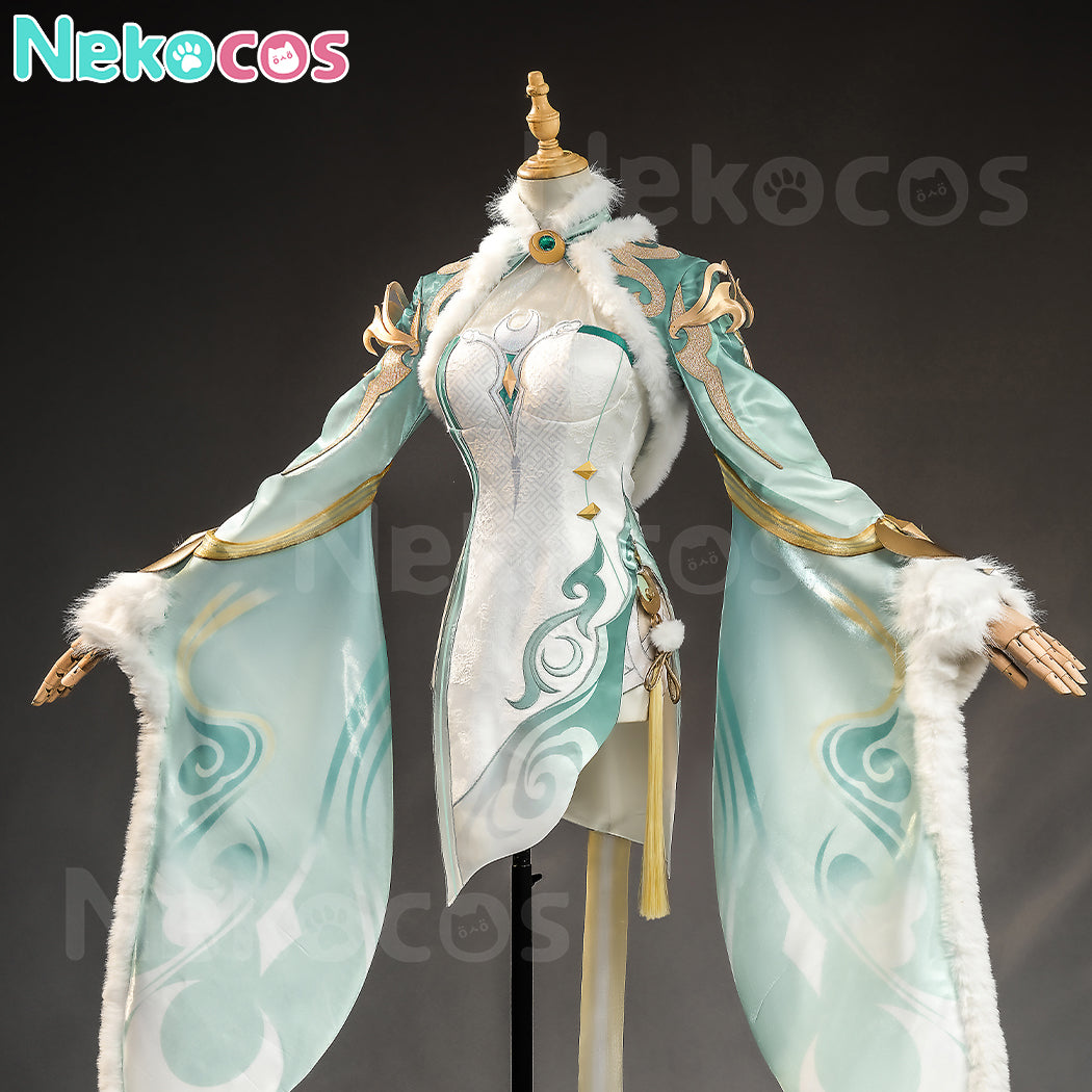 【Nekocos】Game Genshin Impact Cosplay Embroidery Version Zibai Cosplay Costume Premium Edition | Custom-Tailor