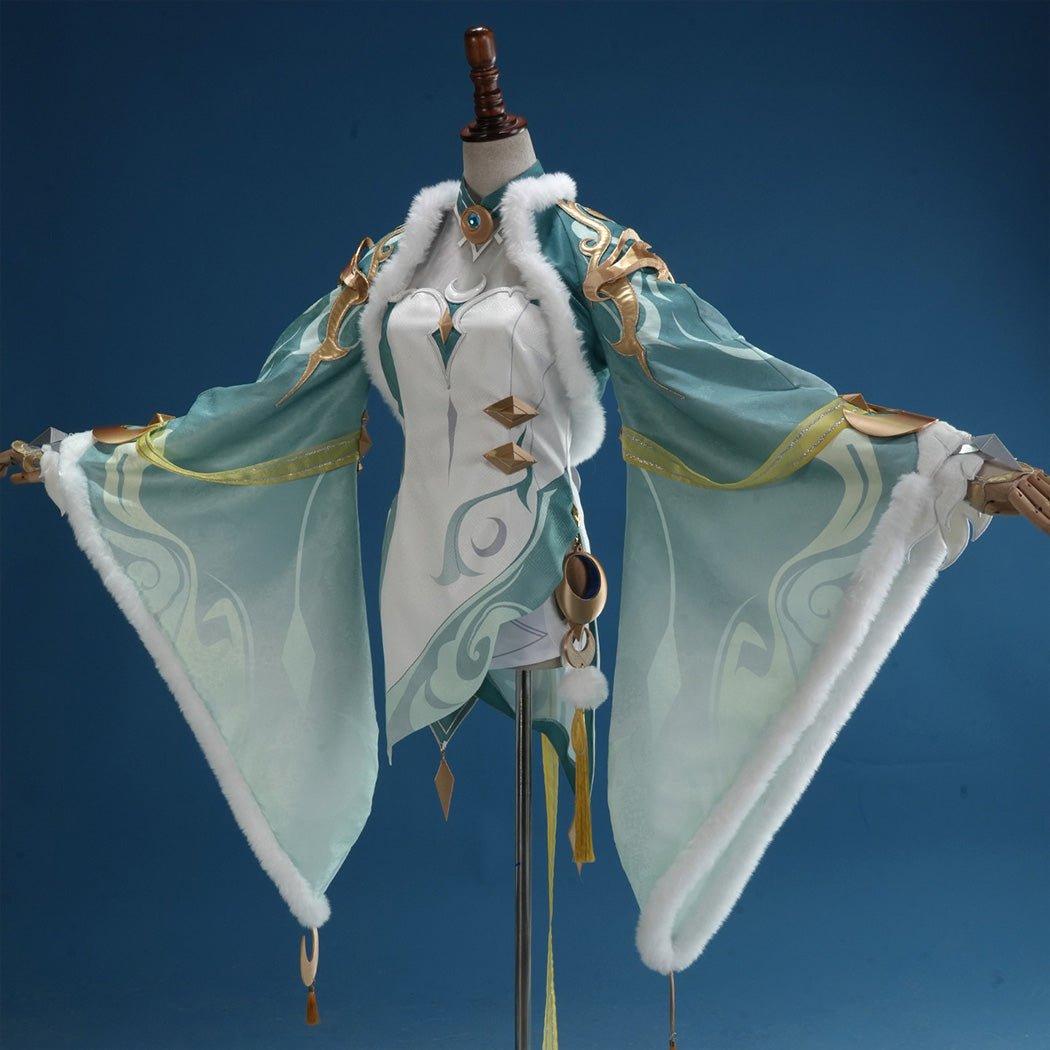 【Nekocos】Game Genshin Impact Cosplay Zibai Cosplay Costume | In Stock