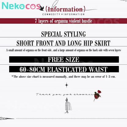【Nekocos】Cosplay Petticoat Halloween Christmas Fishbone Violence White Petticoat Cosplay Costume | Custom-Tailor