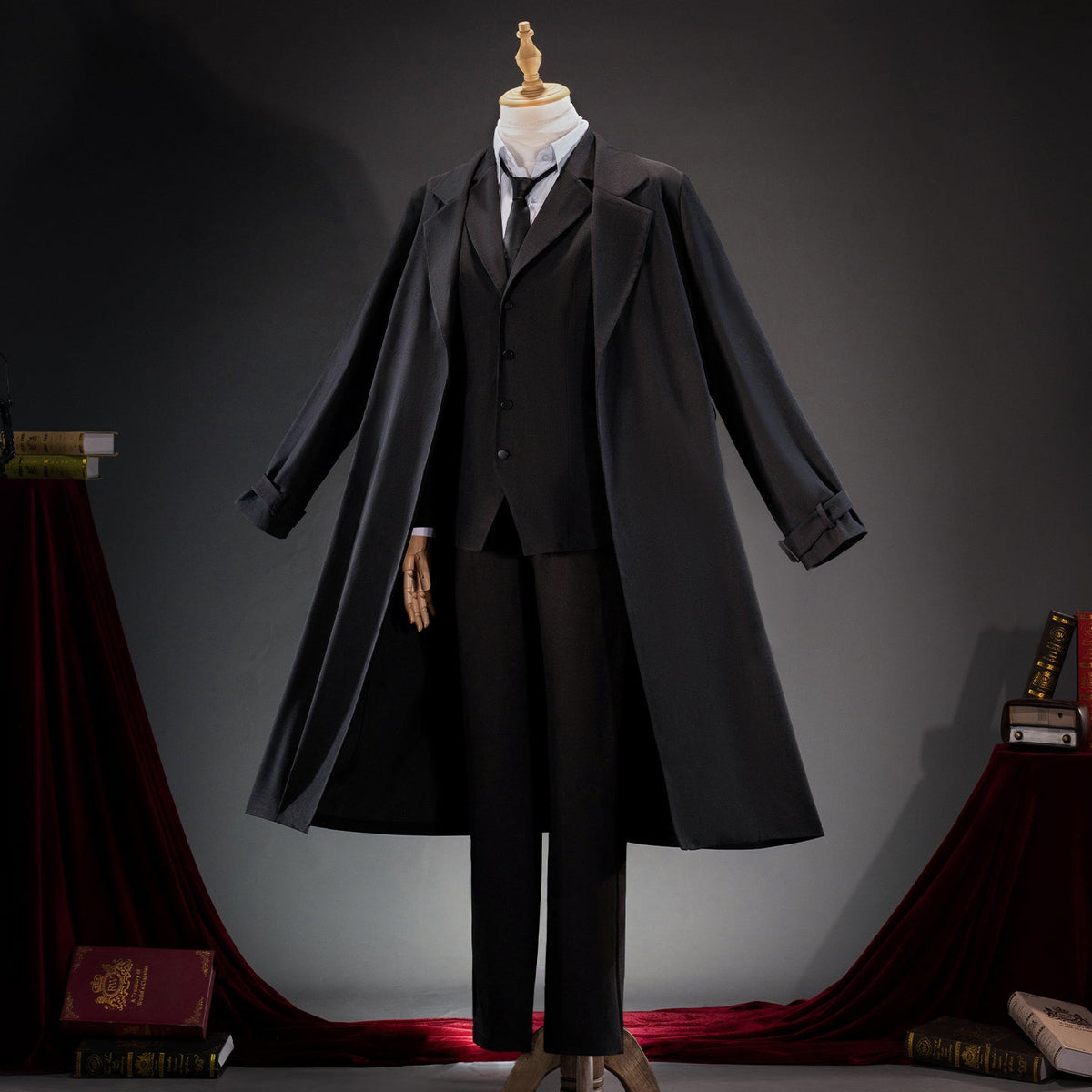 【Nekocos】Anime Cosplay Dazai Osamu Cosplay Black Male Costume | In StockAnime,Bungo Stray Dogs,Costume