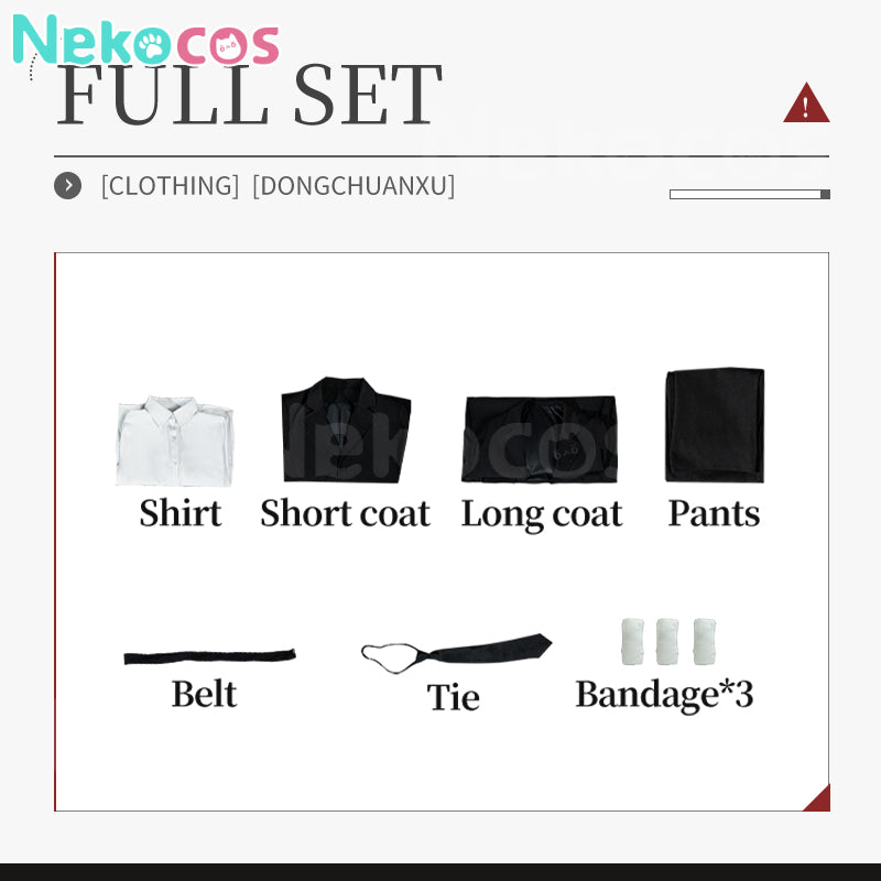 【Nekocos】Anime Cosplay Dazai Osamu Cosplay Black Male Costume | In StockAnime,Bungo Stray Dogs,Costume
