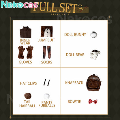【Nekocos】Game Identity V Cosplay Mercenary Brown Cosplay Costume Premium Edition | In Stock