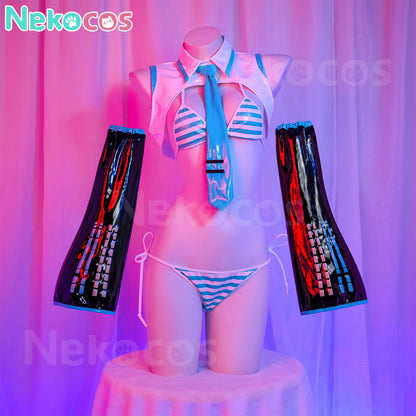 【Nekocos】Vocaloid Cosplay Miku Swimsuit Cosplay Costume | In Stock