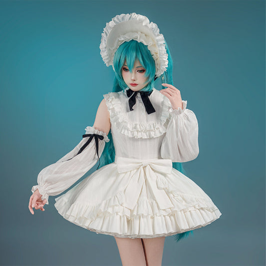 【Nekocos】Vocaloid Cosplay Hatsune Vintage Doll Cosplay Costume | In Stock